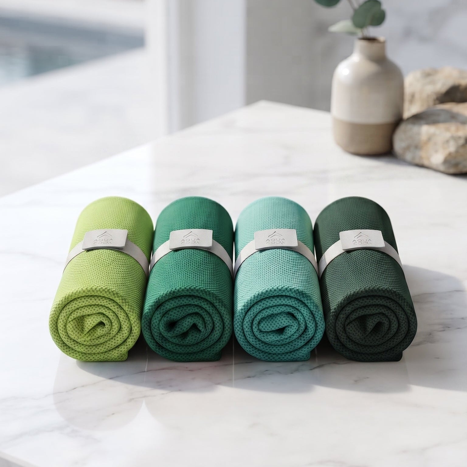CoolWave™ 4-Pack Instant Cooling Towels – Ultra-Soft, Quick-Dry Towels for Sports, Gym, Travel & Summer Adventures