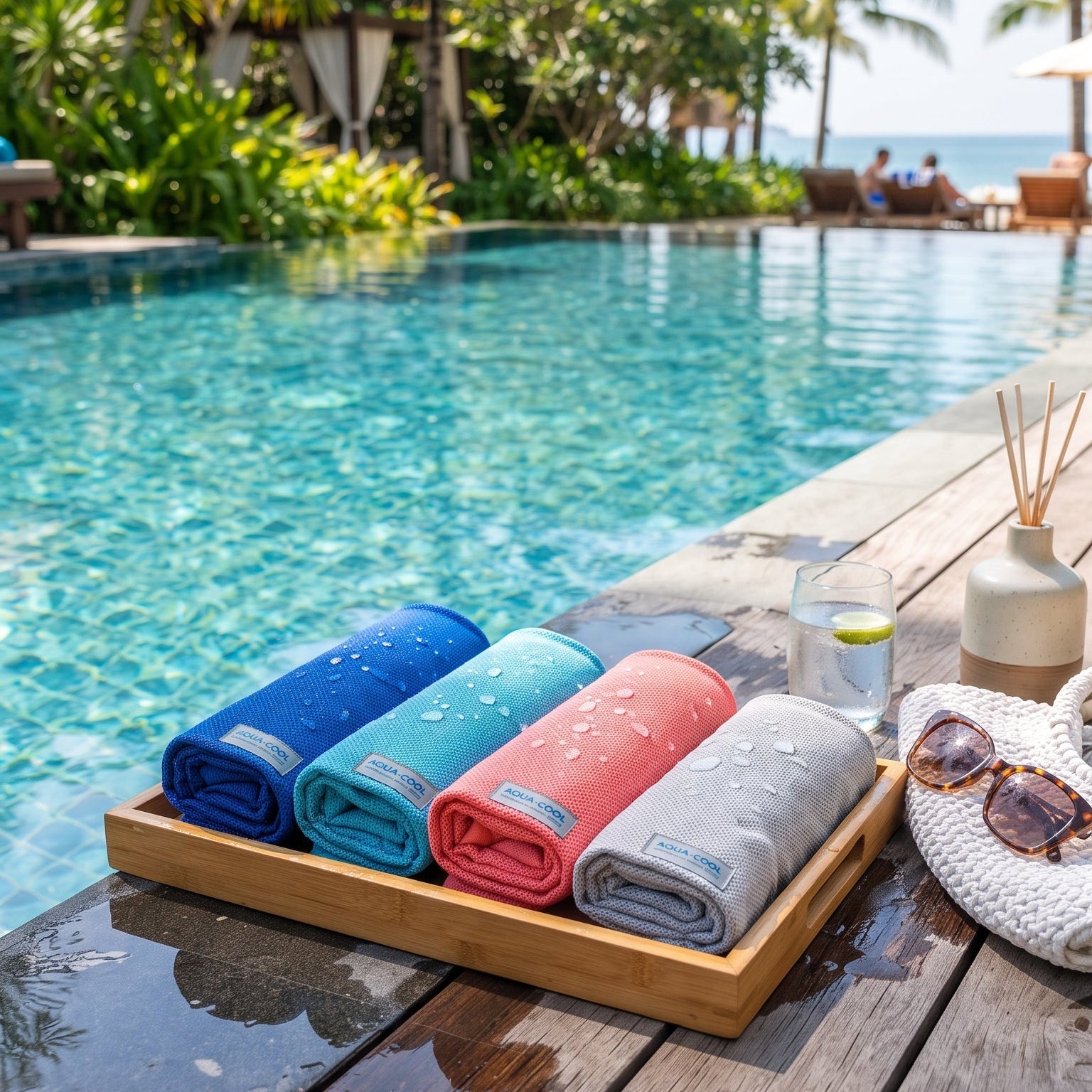 CoolWave™ 4-Pack Instant Cooling Towels – Ultra-Soft, Quick-Dry Towels for Sports, Gym, Travel & Summer Adventures