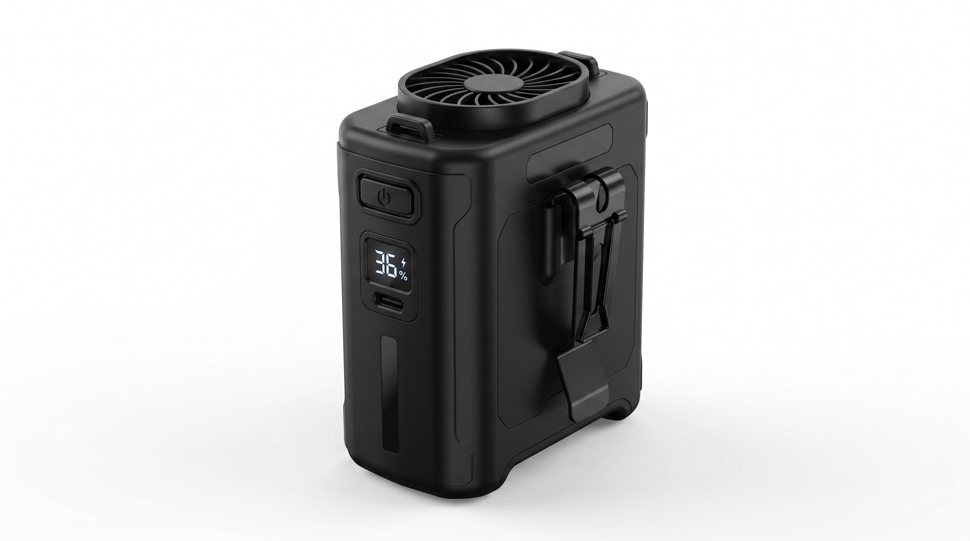 BreezeCore™ 10000mAh Portable Waist Fan – 5-Speed Personal Cooling Fan with Power Bank & LED Light