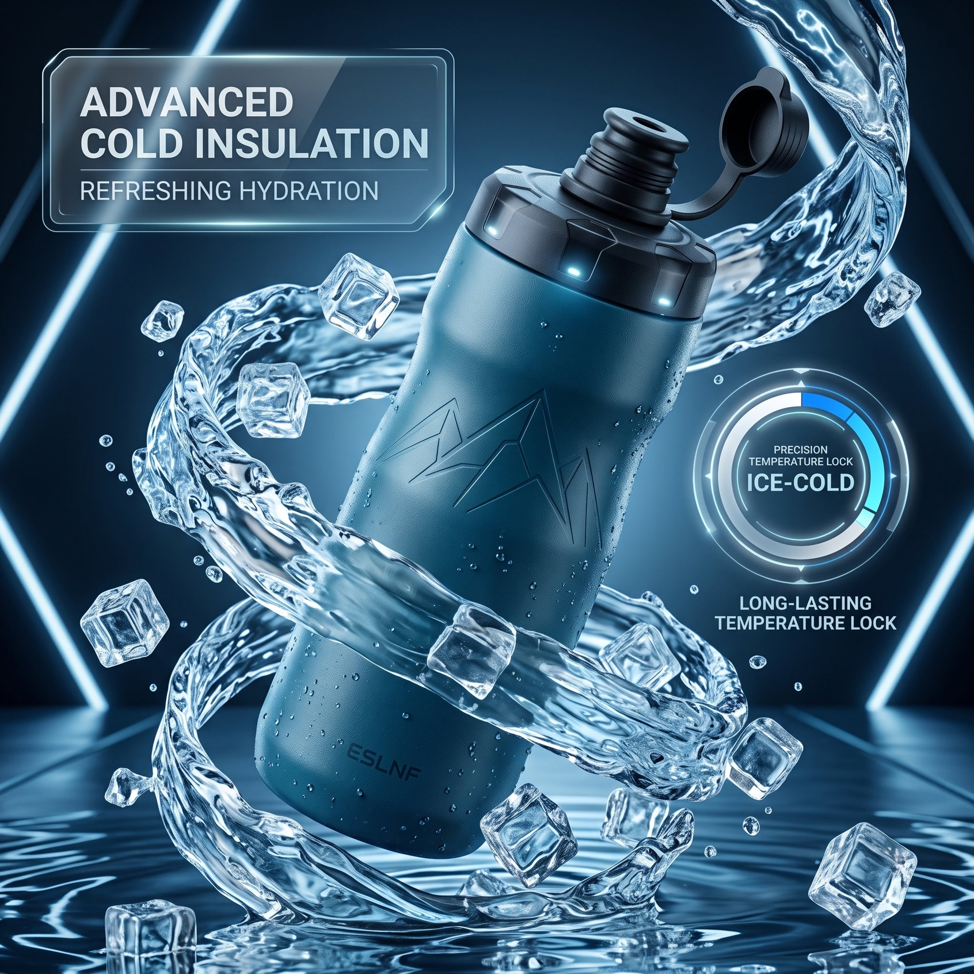 RideFlow™ 610ml Insulated Sports Water Bottle – BPA-Free Cycling Bottle for Bike, Gym & Outdoor Adventures