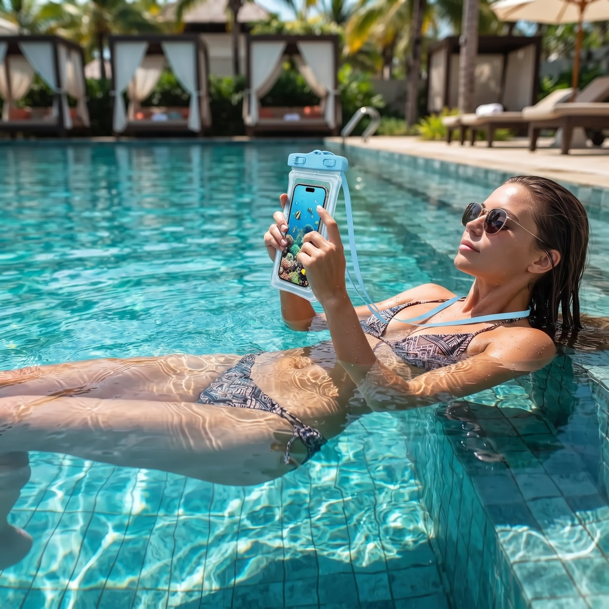 AquaShield™ Floating Waterproof Phone Pouch – Universal IPX8 Waterproof Case for Swimming, Beach, Diving & Travel